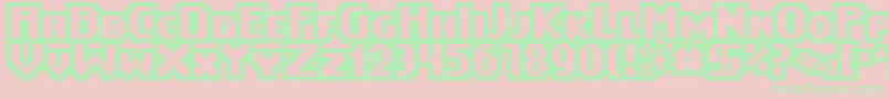 Easeofuseoutline Font – Green Fonts on Pink Background