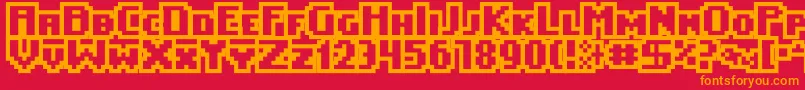 Easeofuseoutline Font – Orange Fonts on Red Background