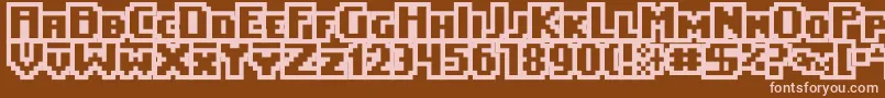Easeofuseoutline Font – Pink Fonts on Brown Background