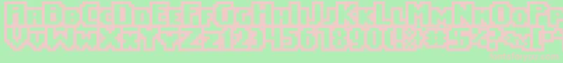Easeofuseoutline Font – Pink Fonts on Green Background
