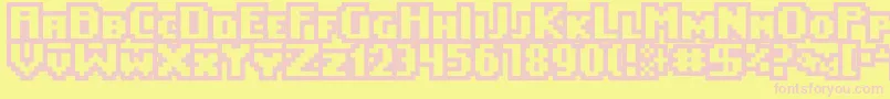 Easeofuseoutline Font – Pink Fonts on Yellow Background
