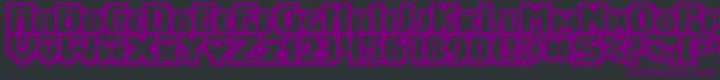 Easeofuseoutline Font – Purple Fonts on Black Background