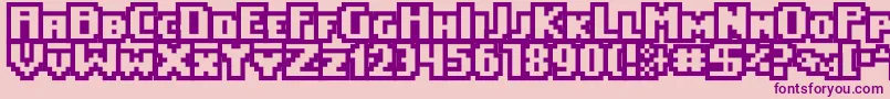 Easeofuseoutline Font – Purple Fonts on Pink Background