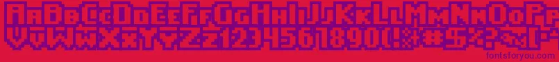 Easeofuseoutline Font – Purple Fonts on Red Background