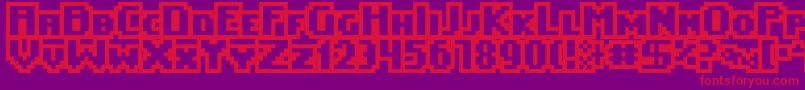 Easeofuseoutline Font – Red Fonts on Purple Background