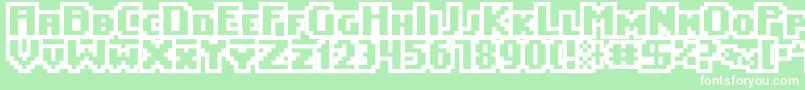 Easeofuseoutline Font – White Fonts on Green Background