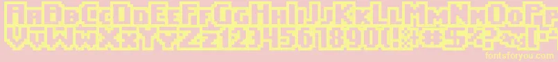 Easeofuseoutline Font – Yellow Fonts on Pink Background