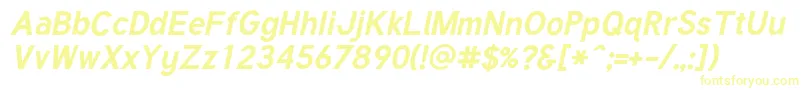 TuffyBoldItalic Font – Yellow Fonts on White Background