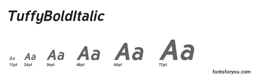 TuffyBoldItalic (47357) Font Sizes