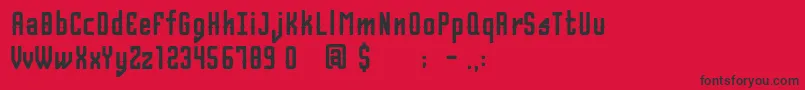 Belvisregular Font – Black Fonts on Red Background