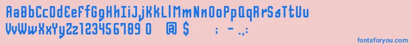 Więcej informacji o czcionce Belvisregular Czcionka Belvisregular – niebieskie czcionki na różowym tle