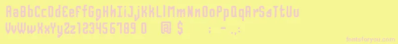 fuente Belvisregular – Fuentes Rosadas Sobre Fondo Amarillo