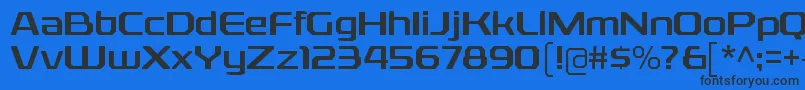 RexliargRegular Font – Black Fonts on Blue Background