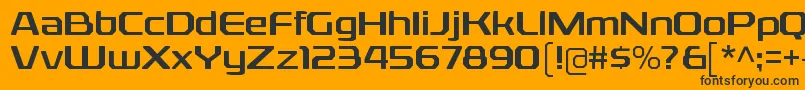 RexliargRegular-Schriftart – Schwarze Schriften auf orangefarbenem Hintergrund