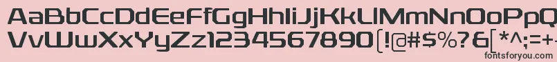 RexliargRegular Font – Black Fonts on Pink Background
