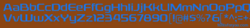 Шрифт RexliargRegular – синие шрифты на коричневом фоне