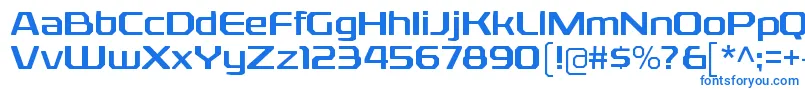 RexliargRegular-Schriftart – Blaue Schriften auf weißem Hintergrund