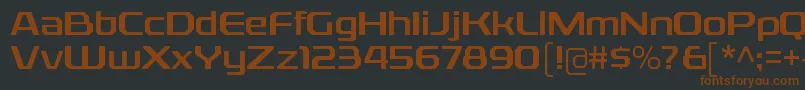 Police RexliargRegular – polices brunes sur fond noir