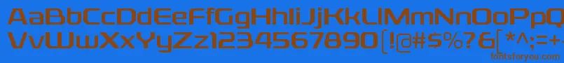 RexliargRegular Font – Brown Fonts on Blue Background
