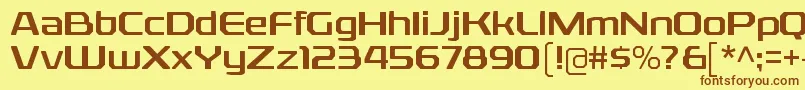 Шрифт RexliargRegular – коричневые шрифты на жёлтом фоне