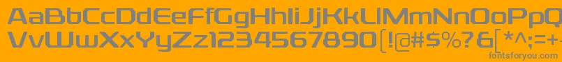 RexliargRegular Font – Gray Fonts on Orange Background