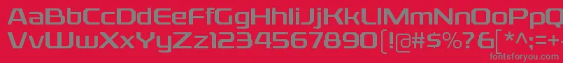 RexliargRegular-Schriftart – Graue Schriften auf rotem Hintergrund