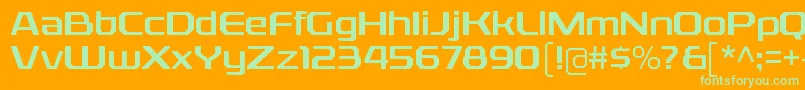 RexliargRegular Font – Green Fonts on Orange Background