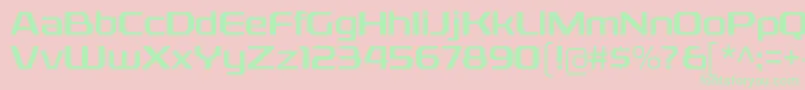 RexliargRegular Font – Green Fonts on Pink Background