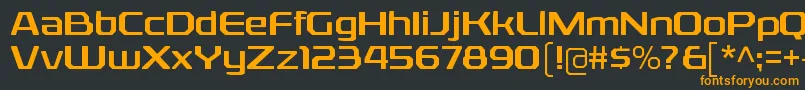 RexliargRegular Font – Orange Fonts on Black Background