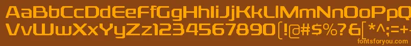 RexliargRegular Font – Orange Fonts on Brown Background
