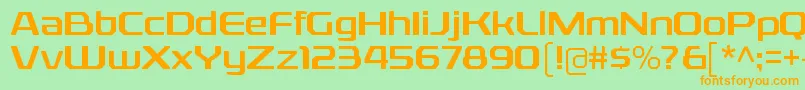 RexliargRegular Font – Orange Fonts on Green Background