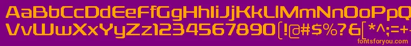 RexliargRegular Font – Orange Fonts on Purple Background