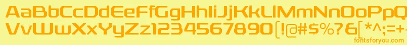 RexliargRegular Font – Orange Fonts on Yellow Background