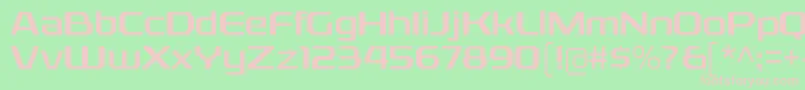 RexliargRegular-Schriftart – Rosa Schriften auf grünem Hintergrund