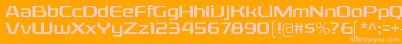 RexliargRegular Font – Pink Fonts on Orange Background