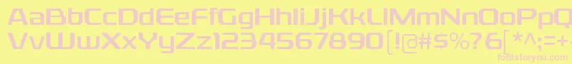RexliargRegular Font – Pink Fonts on Yellow Background