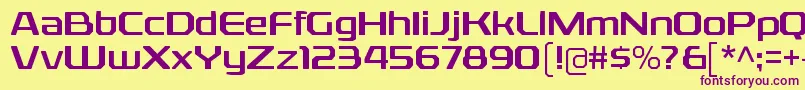 Шрифт RexliargRegular – фиолетовые шрифты на жёлтом фоне