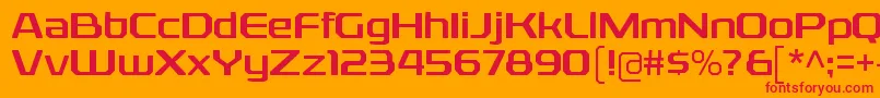 RexliargRegular Font – Red Fonts on Orange Background