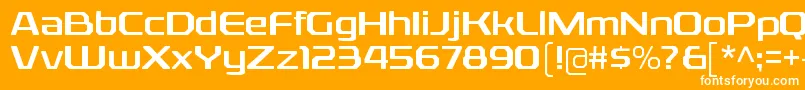 Шрифт RexliargRegular – белые шрифты на оранжевом фоне