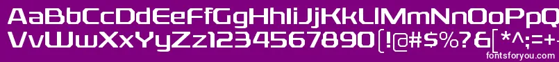 RexliargRegular-Schriftart – Weiße Schriften auf violettem Hintergrund