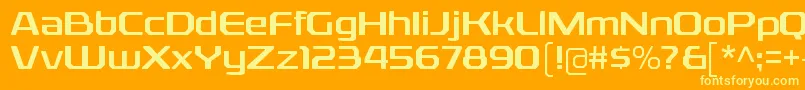 RexliargRegular Font – Yellow Fonts on Orange Background