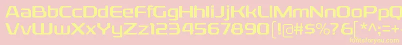 RexliargRegular Font – Yellow Fonts on Pink Background