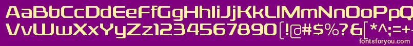 RexliargRegular Font – Yellow Fonts on Purple Background