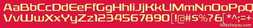 Шрифт RexliargRegular – жёлтые шрифты на красном фоне