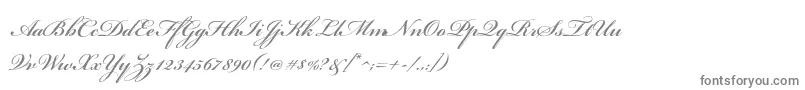 フォントBickhamscriptstdSemibold – 灰色のフォント