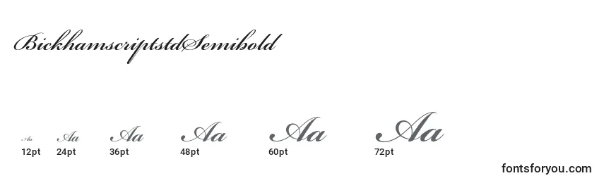 Размеры шрифта BickhamscriptstdSemibold