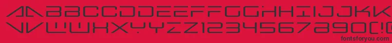 フォントBansheepilotexpand – 赤い背景に黒い文字