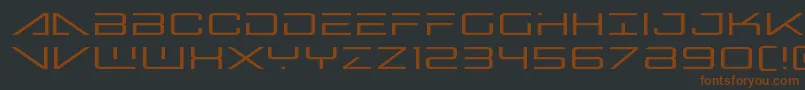 Fonte Bansheepilotexpand – fontes marrons em um fundo preto
