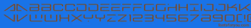 Bansheepilotexpand Font – Brown Fonts on Blue Background