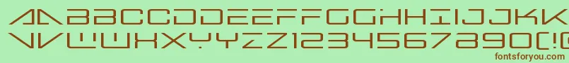 Bansheepilotexpand Font – Brown Fonts on Green Background